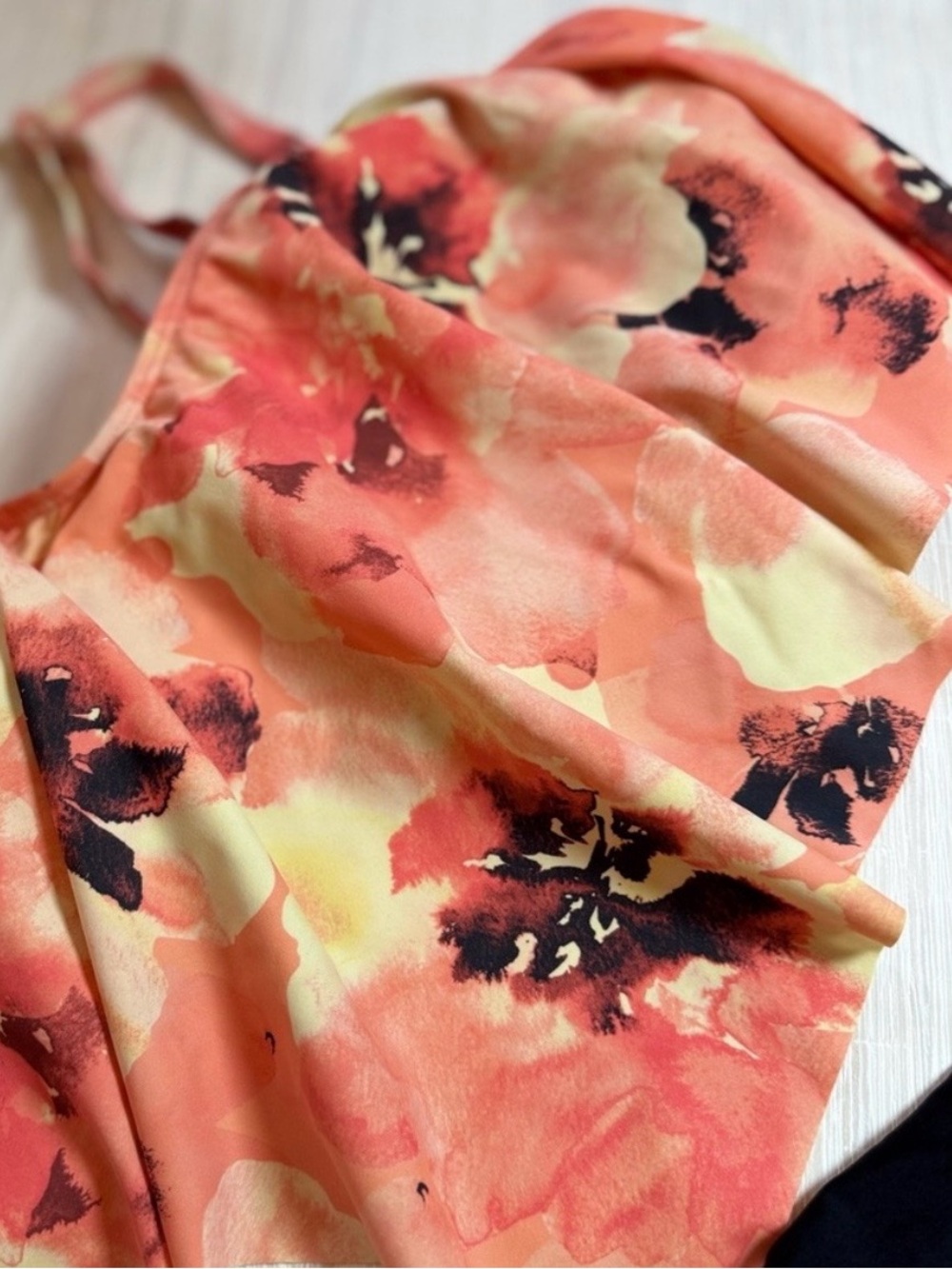torrid Orange Floral Flounce Bikini Top